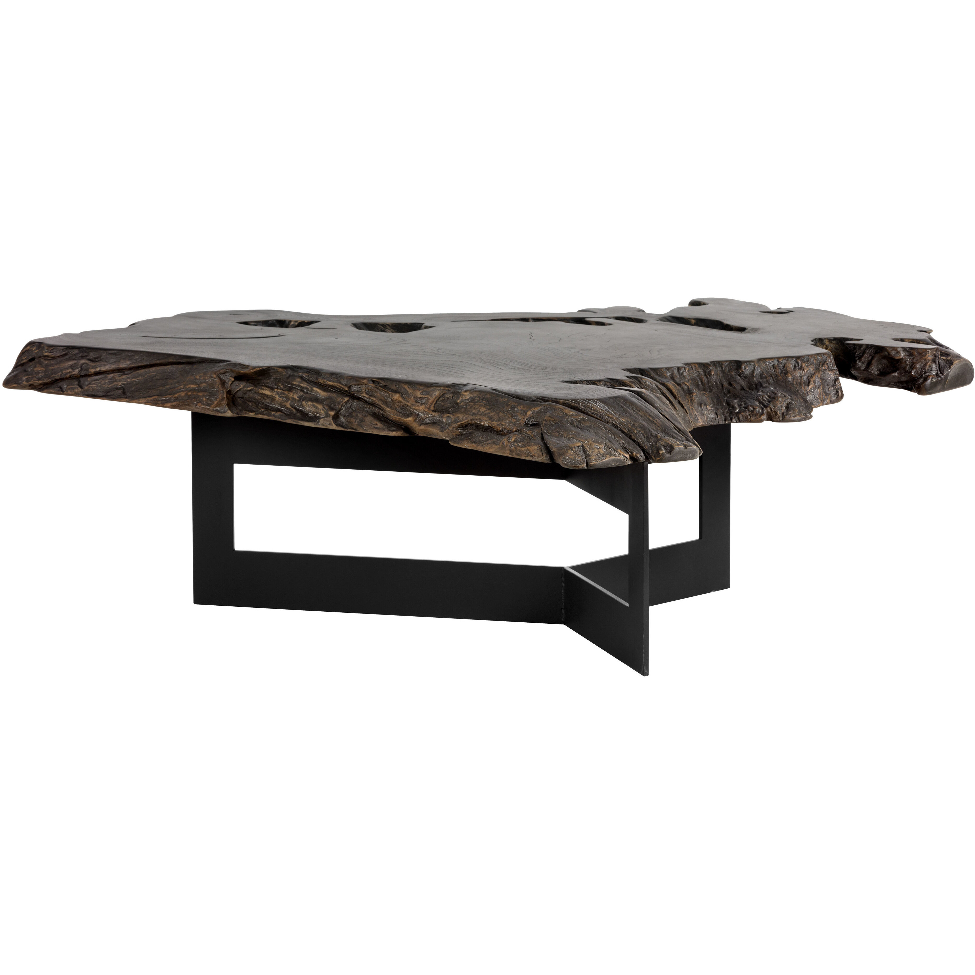 Wyatt 46 X 37 inch Black / Dark Brown Coffee Table